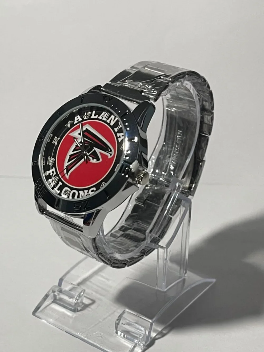 Atlanta Falcons NFL Team Logo Men's Stainless-Steel Silver Watch NEW